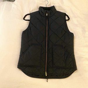 J. Crew Black Quilted Puffer Vest - Size Small
